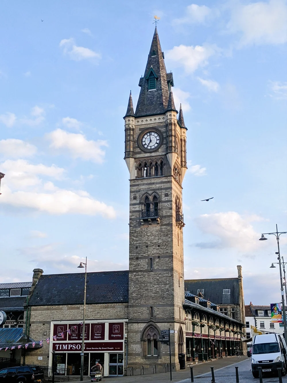 Darlington Clock Tower and historic covered market